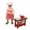 KSA 2pc Baking Santa Christmas Tabletop Figurine 10.5"